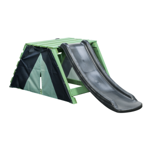 Speeltoestel Charlie small Groen + 1,2 meter glijbaan grijs