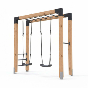 Douglas houten dubbele monkeybar schommel Exit Linea Robust 110