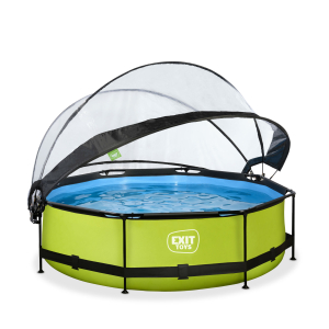 Zwembad Exit Lime ø300x76cm met filterpomp en overkapping – groen