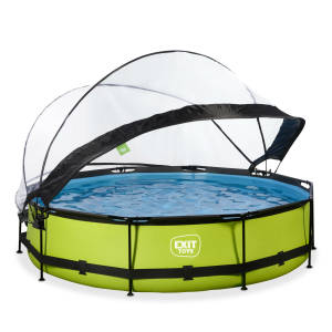 Zwembad Exit Lime ø360x76cm met filterpomp en overkapping – groen