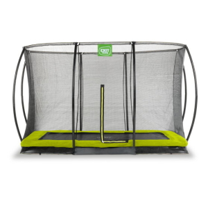 Trampoline Exit Silhouette inground 244x366cm met veiligheidsnet - groen