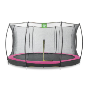 Trampoline Exit Silhouette inground ø366cm met veiligheidsnet - roze